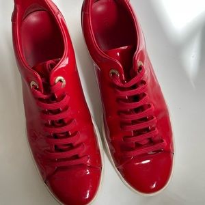 Louis Vuitton FrontRow Sneaker Red Patent Leather